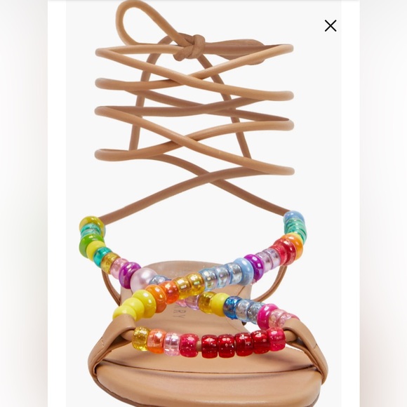 Katy Perry -The Halie Bead Ankle Wrap Sandal -In Biscotti Bright Multi U… - Picture 5 of 10